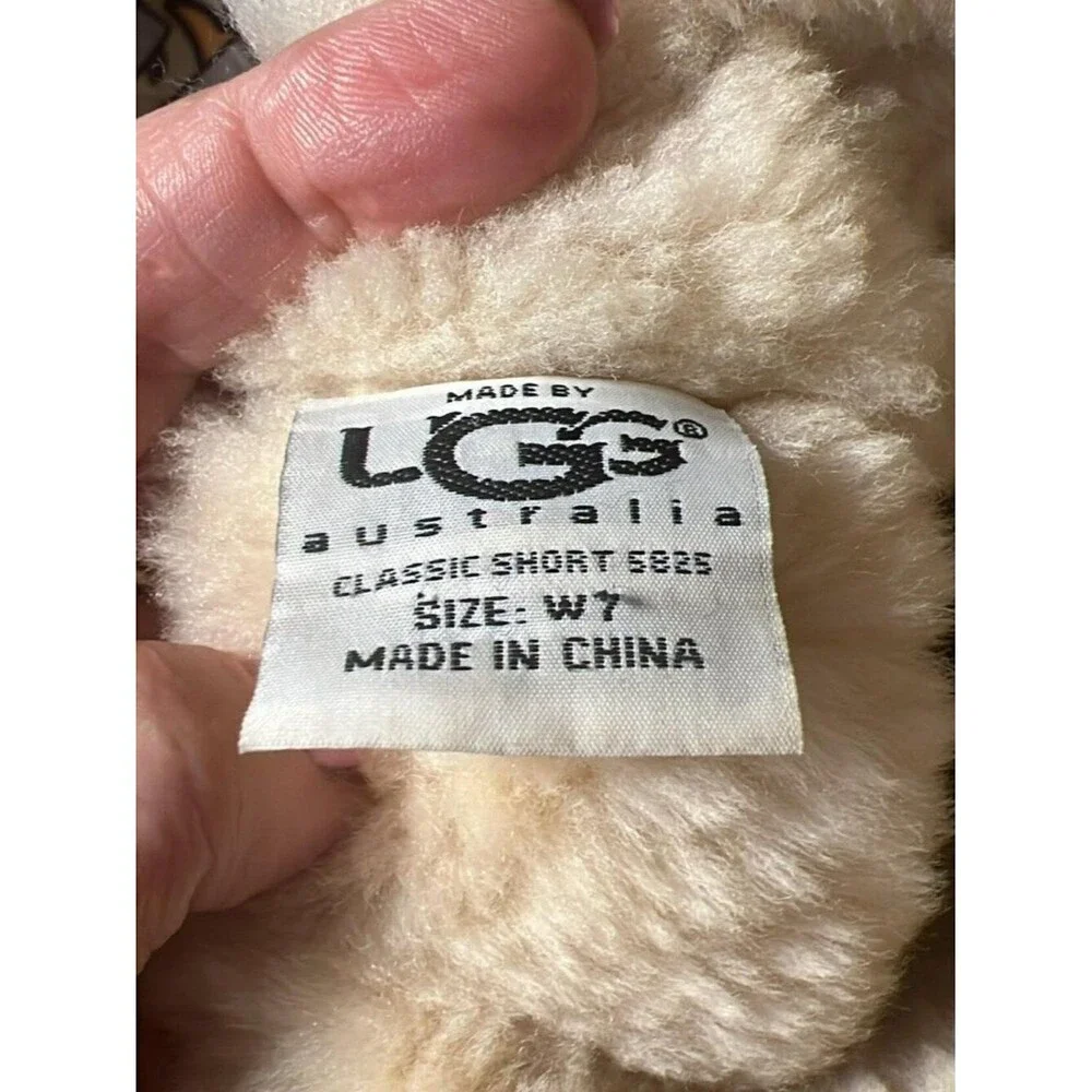 UGG Classic Short Sheepskin Boots – Style 5825 – Sand/Beige – Women’s 7